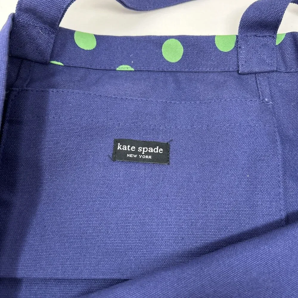 Kate Spade New York Navy Blue w/Green Dots 